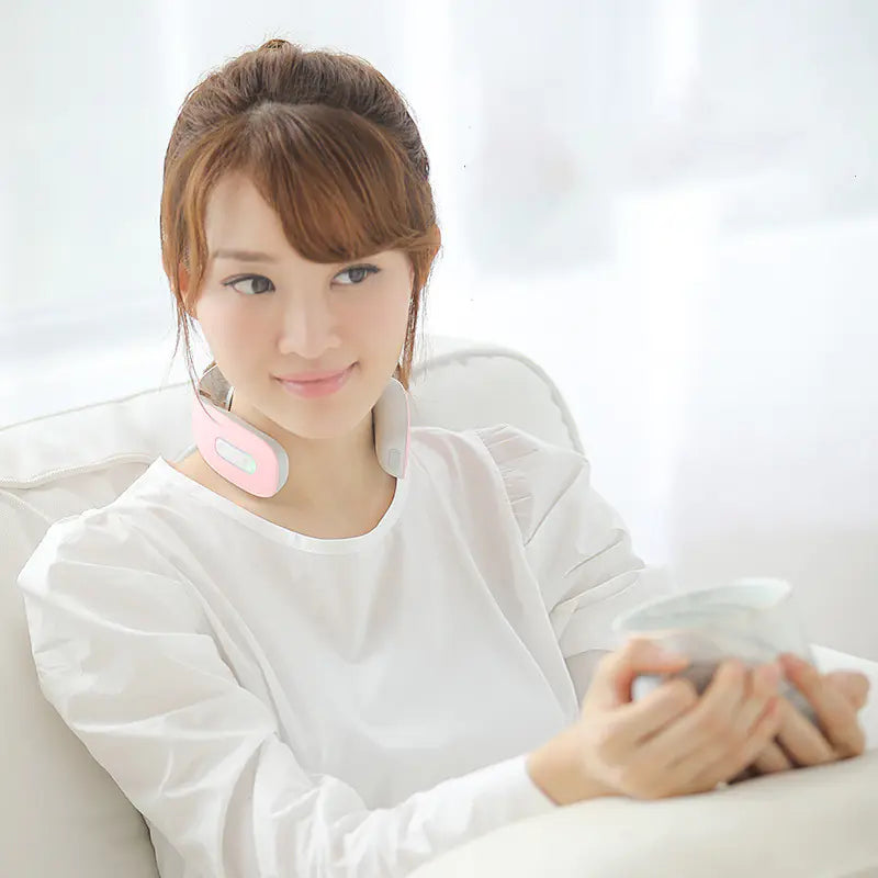 Smart Neck Massager with Electric Therapy and Vibration