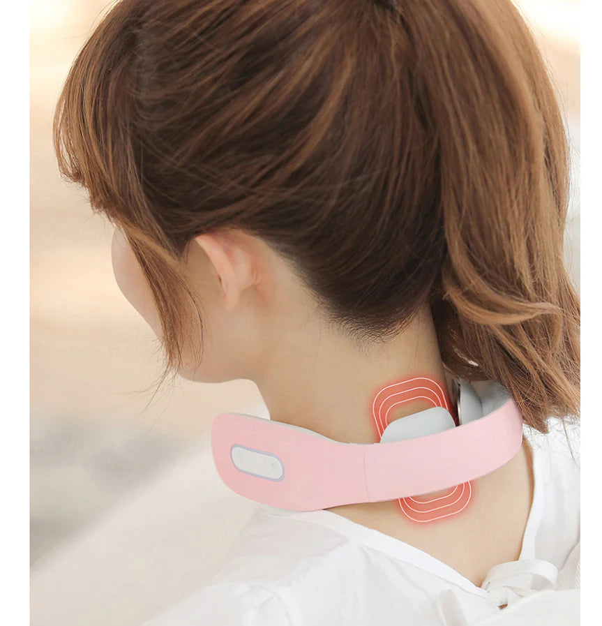 Smart Neck Massager with Electric Therapy and Vibration